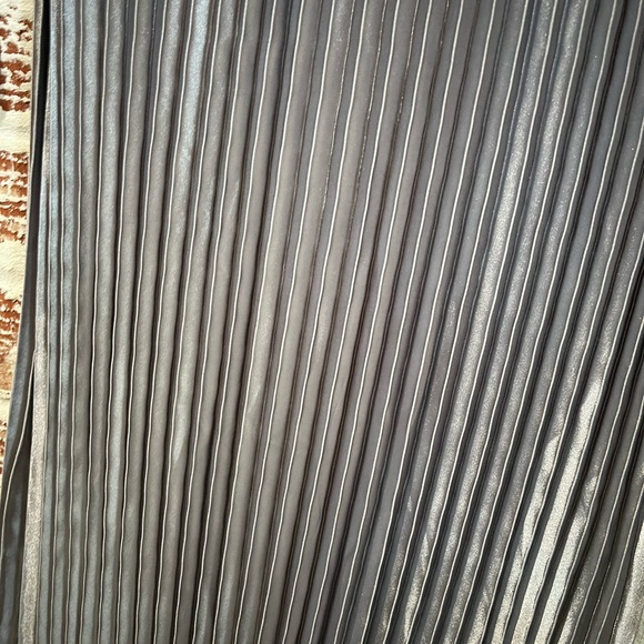 Elegant Dress One Piece Sweater Top According Pleated Bottom Neutral Taupe S/M - Picture 7 of 11